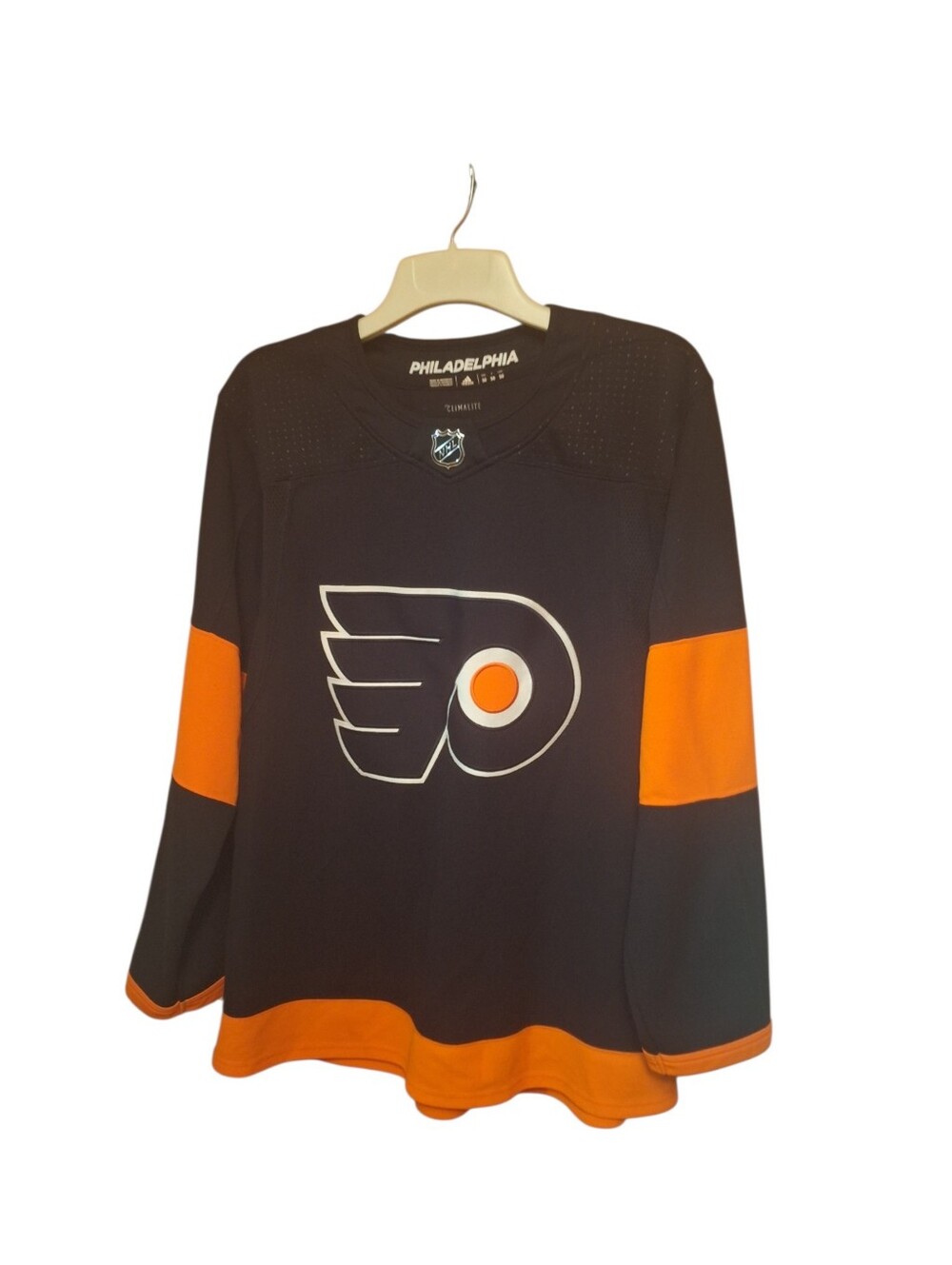 Adidas Philadelphia Flyers NHL Hockey Jersey Adult 50 Orange & Black Sporty Fan